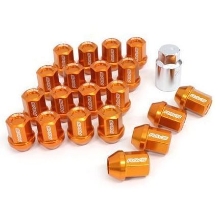 Picture of Rays Dura-Nut L32 12x1.25 Straight Type Orange Lug Nuts w/Locks