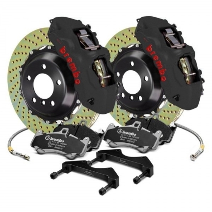 Picture of Brembo GT-S Systems FRS/86/BRZ 4 POT 345x28 Black Hard Anodized Rear Brake Kit