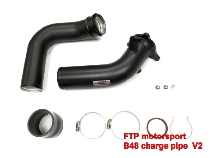 Picture of FTP B48 Black Charge Pipe - 2020+ Toyota GR Supra B48 2.0T