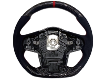 Picture of Rexpeed Supra 2020+ Gloss Carbon Fiber Suede Red Steering Wheel