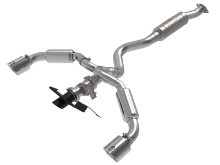 Picture of aFe Gemini GR Corolla XV 3 IN to 2-1/2 IN 304 Stainless Steel Cat-Back Exhaust System w/ Cut-Out (Polished Tip) - 2023+ GR Corolla