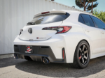 Picture of aFe Gemini GR Corolla XV 3 IN to 2-1/2 IN 304 Stainless Steel Cat-Back Exhaust System w/ Cut-Out (Blue Flame Tip) - 2023+ GR Corolla