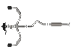 Picture of aFe Gemini GR Corolla XV 3 IN to 2-1/2 IN 304 Stainless Steel Cat-Back Exhaust System w/ Cut-Out (Black Tip) - 2023+ GR Corolla