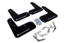 Picture of (Garage Sale Special) Rally Armor Black w/ White UR Mud Flaps - 2013-2020 BRZ/FR-S/86
