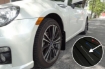 Picture of (Garage Sale Special) Rally Armor Black w/ White UR Mud Flaps - 2013-2020 BRZ/FR-S/86