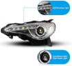 Picture of Winjet JDM-Style Series 10 Headlight with LED DRL - Chrome/Clear