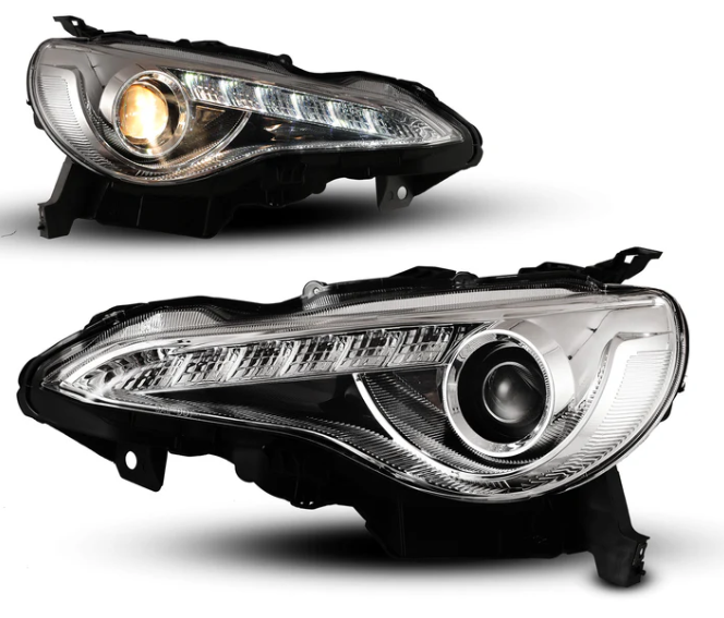 Winjet JDM-Style Series 10 Headlight with LED DRL - Chrome/Clear. Speed ...