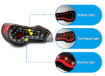 Picture of Winjet LED Taillight - Black/Clear - 2013-2016 BRZ/FR-S