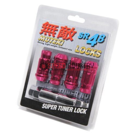 Picture of Muteki SR48 Locking 12x1.25 Lug Nut Set (4pcs) - Pink