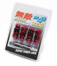 Picture of Muteki SR48 Locking 12x1.25 Lug Nut Set (4pcs) - Red