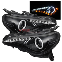 Picture of Spyder BRZ Projector Headlights W/DRL LED (CCFL Halo)-Black