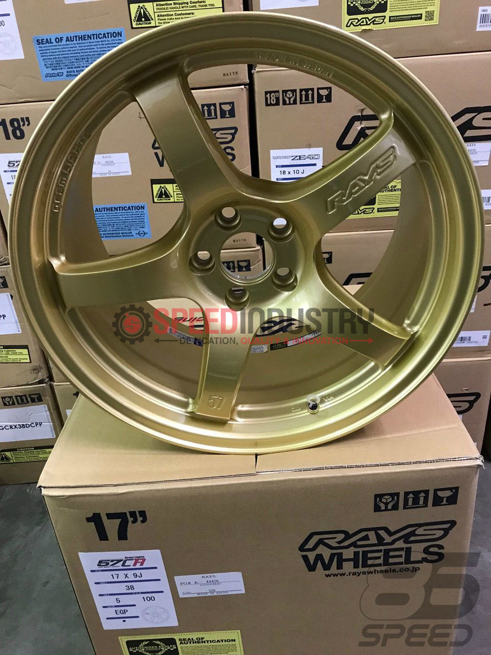 Rays Gram Lights 57CR 17x9 5x100 +38 Gold Wheel. Speed Industry |  Aftermarket Performance Parts Store