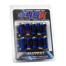 Picture of Muteki SR45R 12x1.25 Lug Nut Kit - Burned Blue Neon