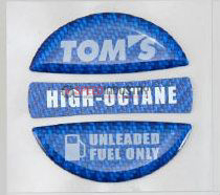 Picture of TOMS Racing Gas Cap Over Lay Carbon Blue High Octane