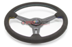 Picture of GReddy 340mm Black Suede Steering Wheel - GPP Colors