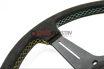 Picture of GReddy 340mm Black Suede Steering Wheel - GPP Colors