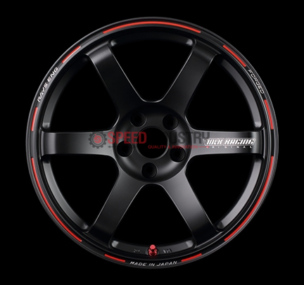 Picture of Volk TE37 SAGA Time Attack Edition 17x9.5 +44 5x100 Black/Red (Face 3) (1 PC) (DISCONTINUED)