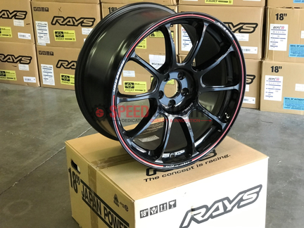 Volk ZE40 Time Attack Edition 18x9.5 +42 5x100 Black/Red (Face 2) (1 PC)