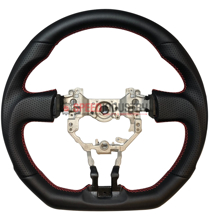 Picture of OEM Style Fit Black Leather Steering Wheel w/Red Stitching FRS/BRZ/86