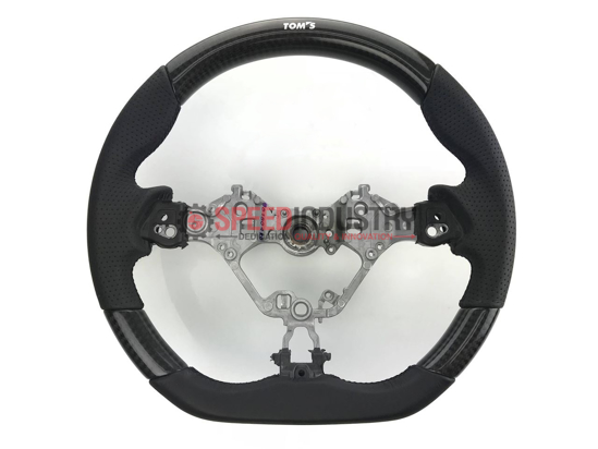 Toms Racing Carbon Black Leather Steering Wheel 2017 Toyota 86