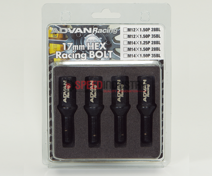 Picture of Advan Racing Black Lug Bolts Standard Type 14x1.25 (4 pack)