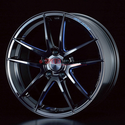 Picture of Weds RN-55M 18x8+35 5x114.3 Black Blue Machine