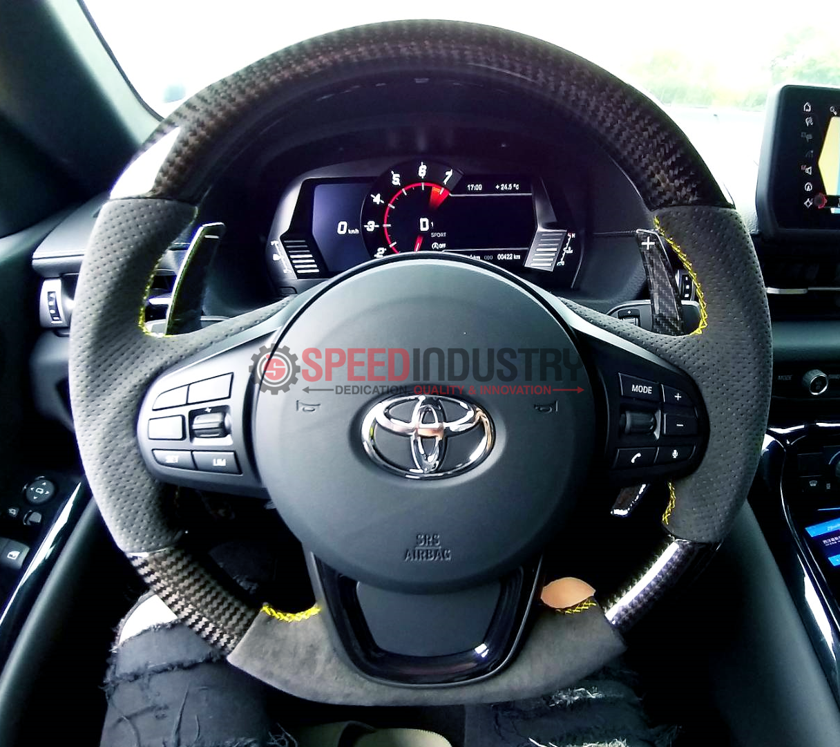 Rexpeed Supra 2020+ Dry Carbon Steering Wheels Shift Paddles Full