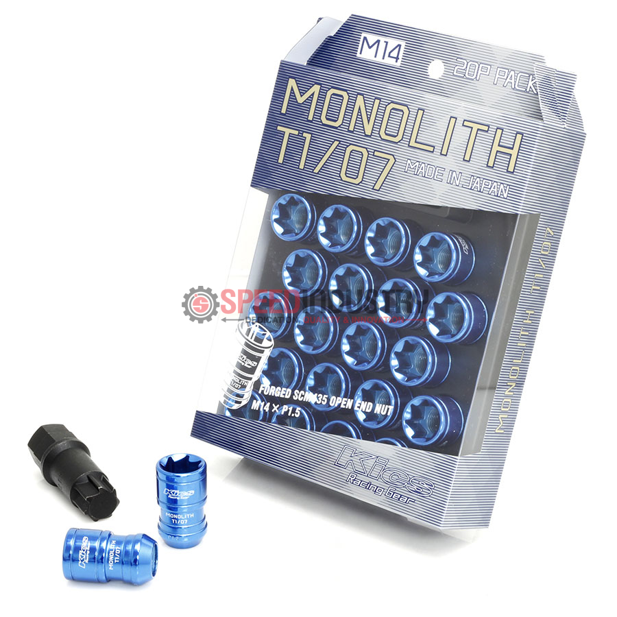 Project Kics Monolith T1/06 Lug Nuts - 12x1.25 - Blue