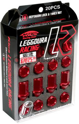 Picture of Project Kics Leggdura Racing 12x1.25 Lug Nuts - Red