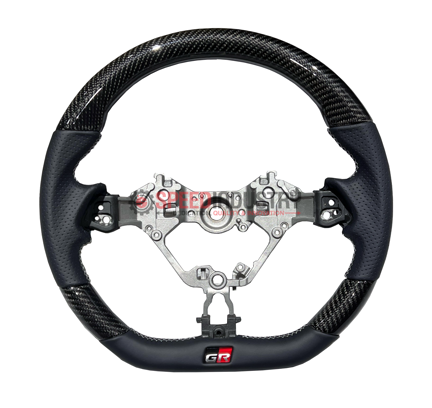 Picture of Rexpeed GR86 / BRZ 2022+ Forged Carbon Fiber BLACK Leather Steering Wheel