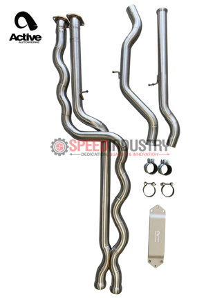 Picture of Active Autowerke S55 Equal Length Mid Pipes w/ F-Brace - 2015-2020 BMW F80 M3/F82 M4