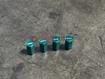 Picture of Project Mu Green Valve Stem Cap Set