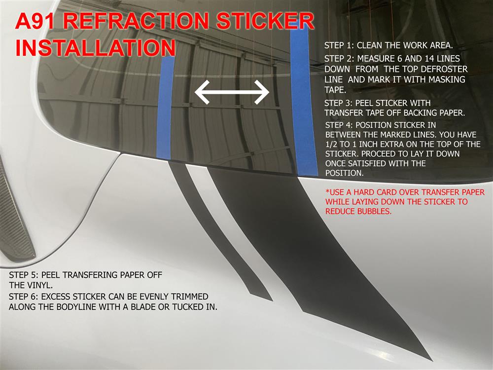 A91 Refraction Sticker Kit instructions